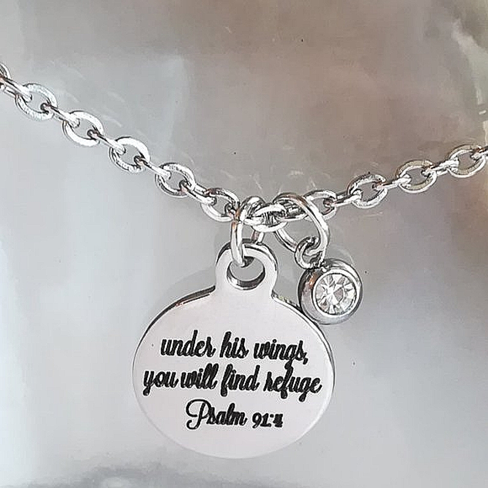 Christian Bible Verse Scripture Necklace